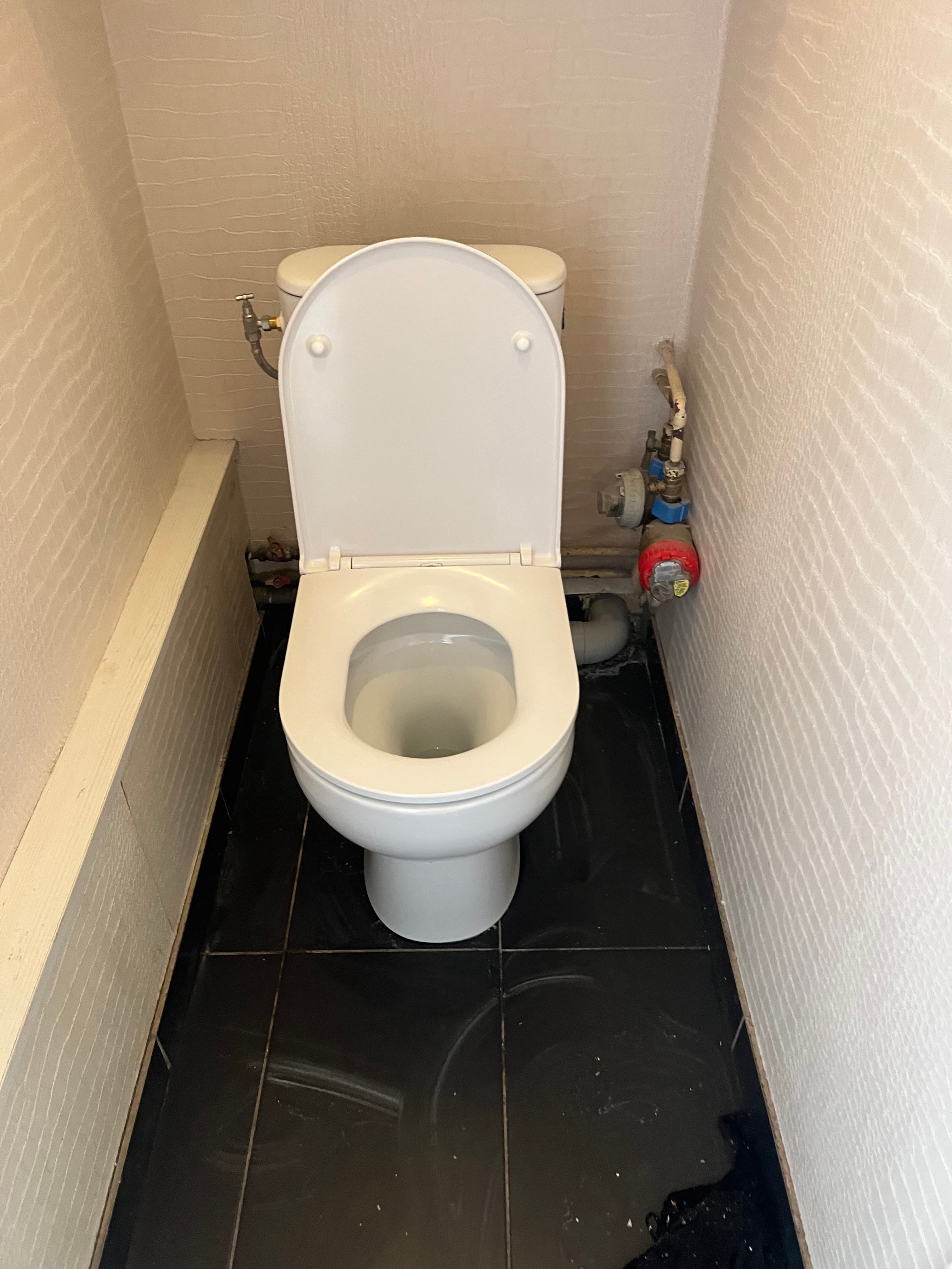 Pose d'un WC à poser avec chasse double débit à Nogent-sur-Oise (photo 2 sur 2)